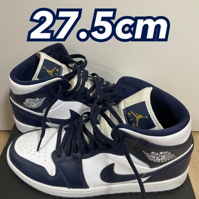 Nike Air Jordan 1 Mid "White Metallic Gold Obsidian"