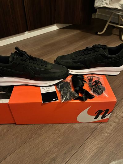 sacai × Nike LDV Waffle "Triple Black"