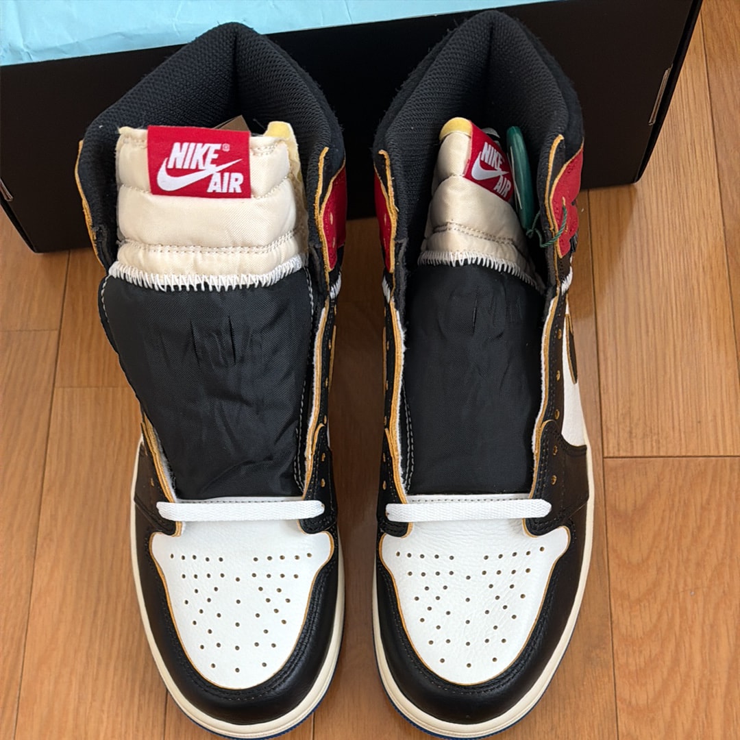 fragment design × UNION × Nike Air Jordan 1 High OG "Black/Varsity Red"