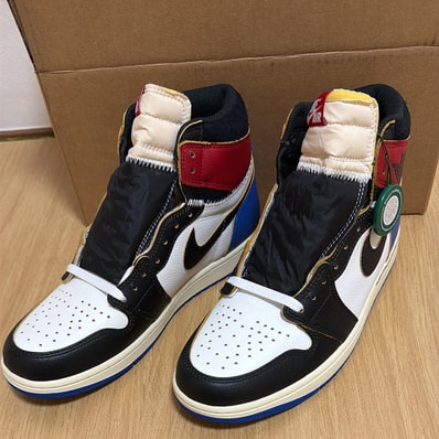 fragment design × UNION × Nike Air Jordan 1 High OG "Black/Varsity Red"