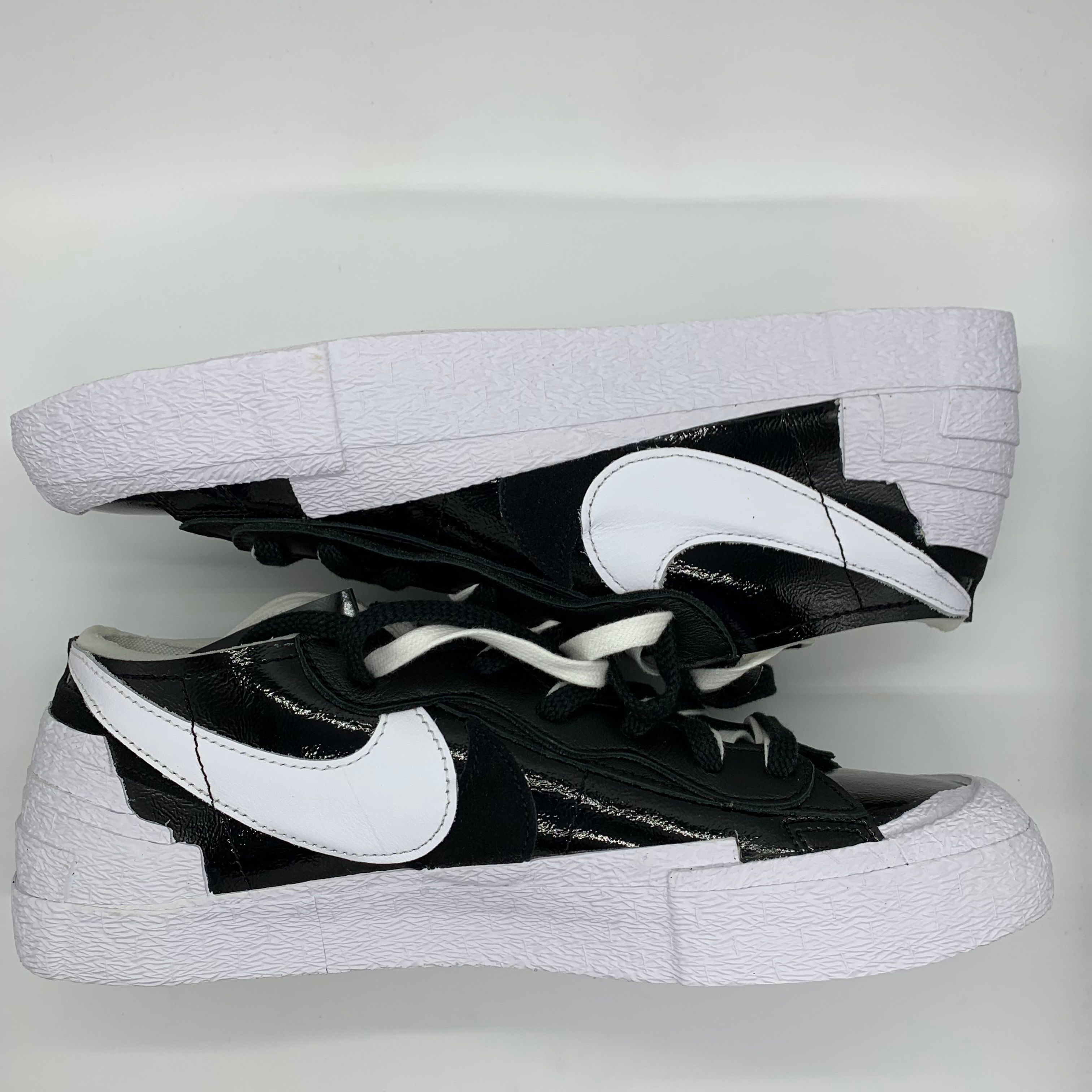 sacai × Nike Blazer Low "Black Patent Leather"