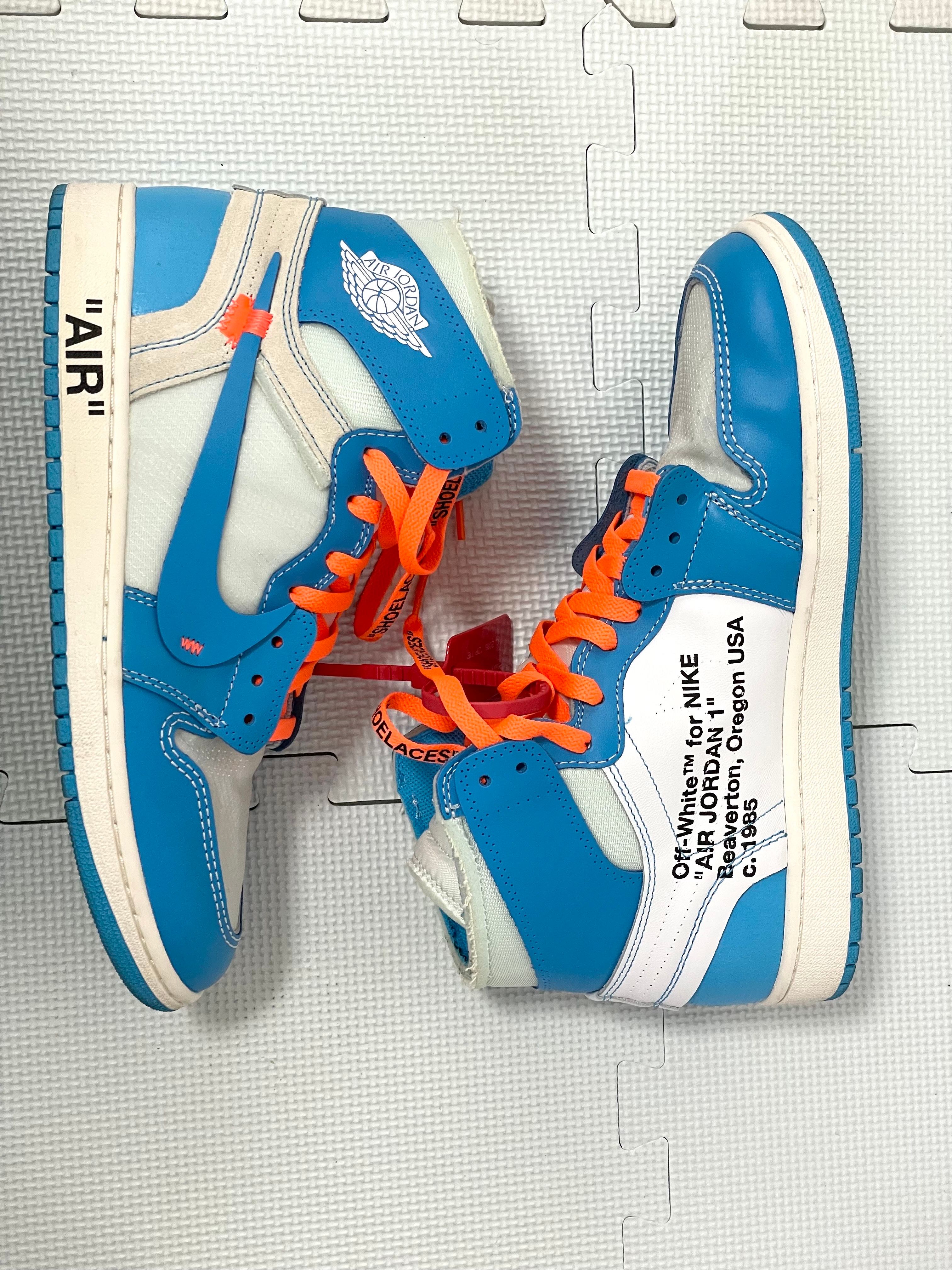 Off-White × Nike Air Jordan 1 High UNC "White/Dark Powder Blue"