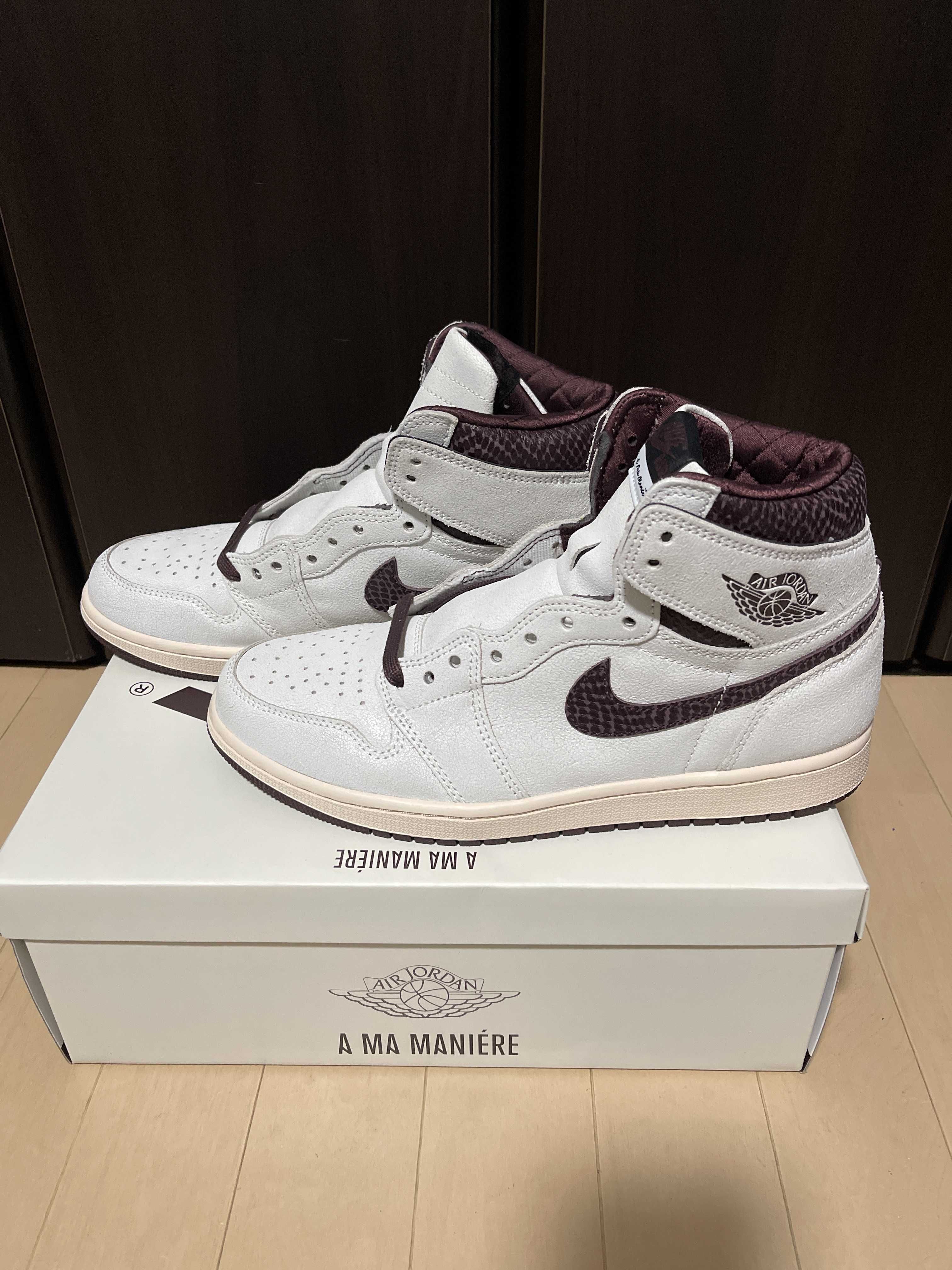 A Ma Maniere × Nike Air Jordan 1 Retro High OG "Sail and Burgundy"