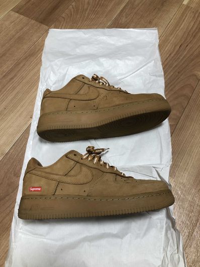 Supreme × Nike Air Force 1 Low "Flax/Wheat"