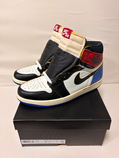 fragment design × UNION × Nike Air Jordan 1 High OG "Black/Varsity Red"