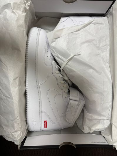 Supreme × Nike Air Force 1 Mid "White" FW24