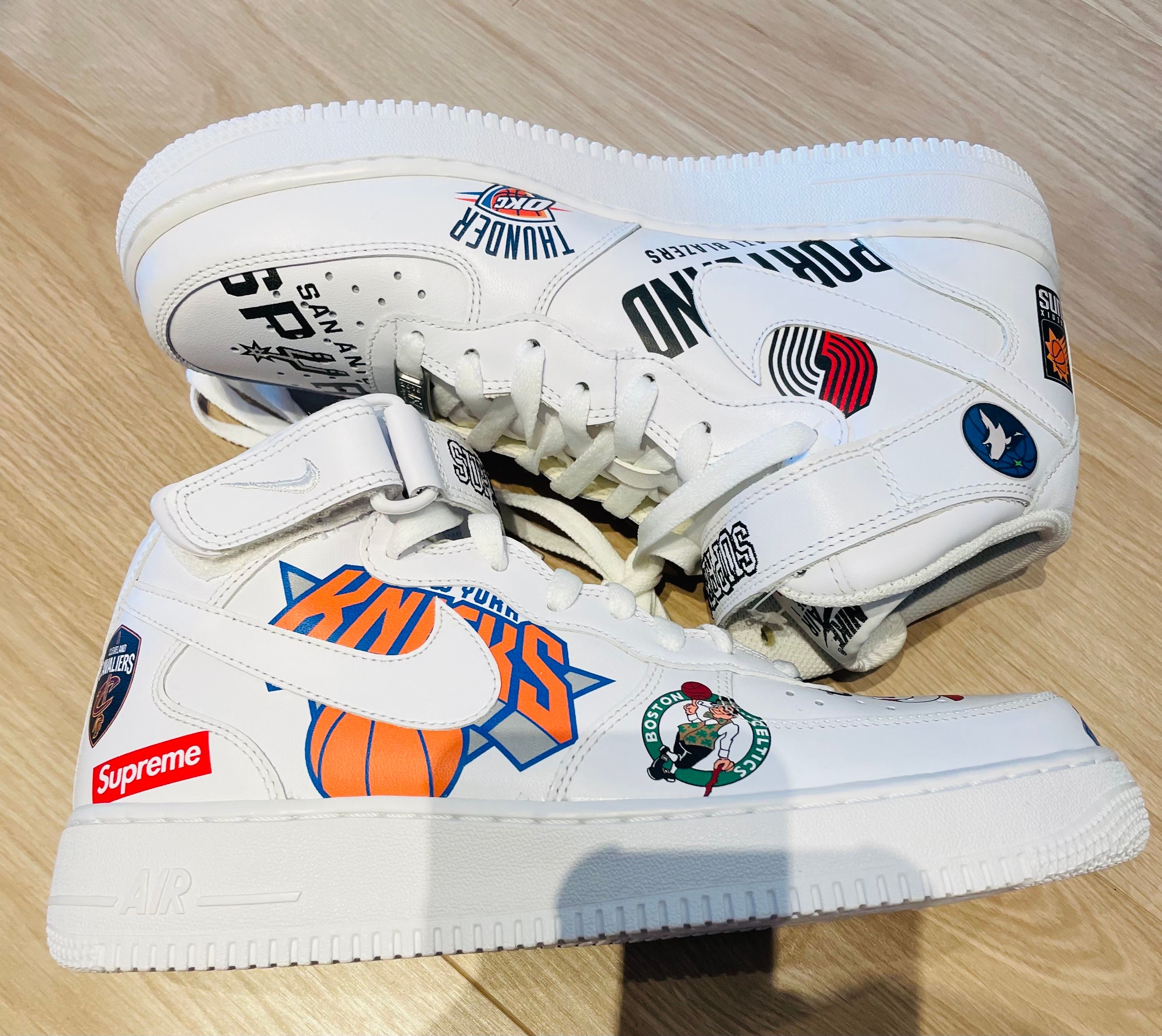Supreme × NBA × Nike Air Force 1 Mid '07 "White"