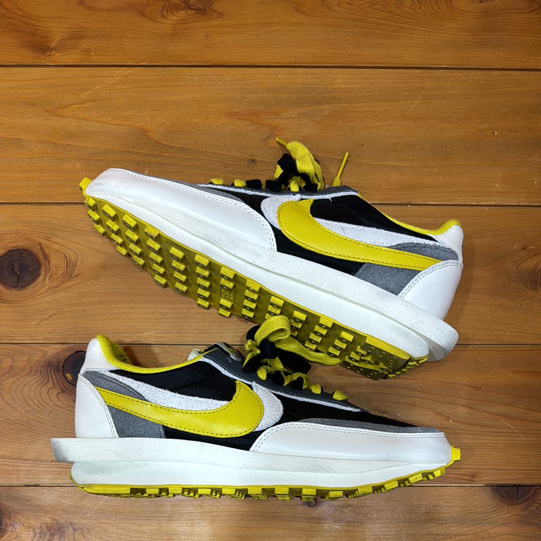 UNDERCOVER × sacai × Nike LD Waffle "Black/Sail-Dark Grey-Bright Citron"