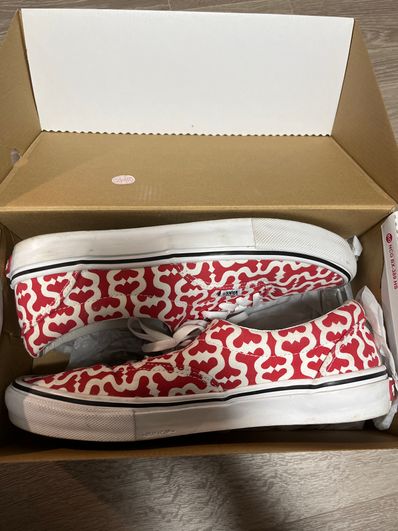 Supreme × Vans Monogram S Logo Skate ERA "Red"