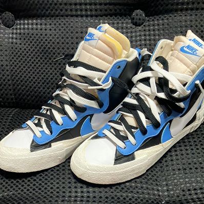 sacai × NIKE BLAZER MID "BLACK / BLUE"