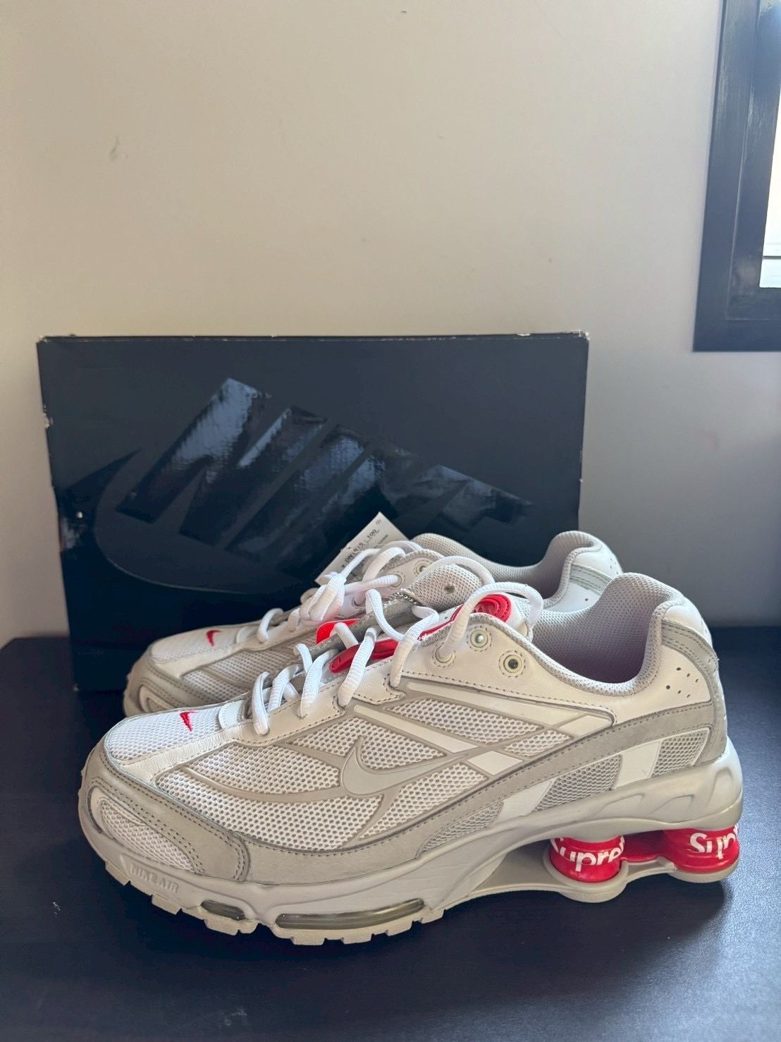 Supreme × Nike Shox Ride 2 "White/Grey Fog/Flat Platinum"