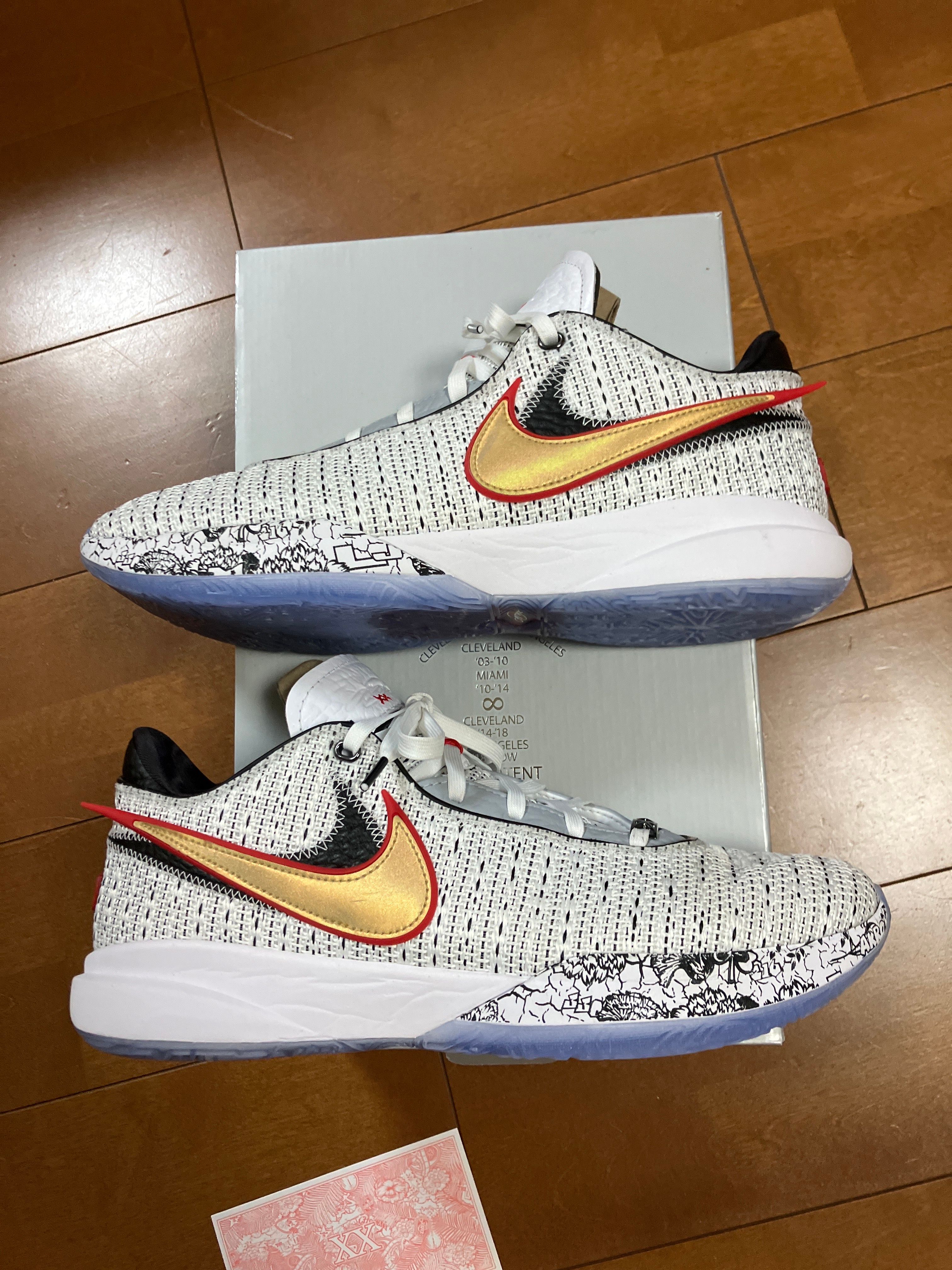 Nike Lebron 20 "White/Black/University Red/metallic Gold"