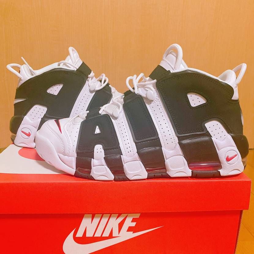 NIKE AIR MORE UPTEMPO "WHITE/BLACK/UNIVERSITY RED"(2020)