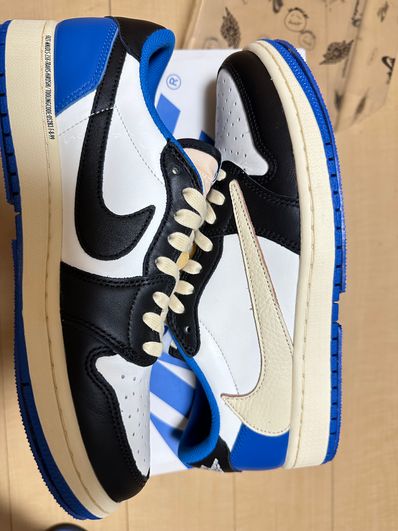 Travis Scott × fragment design × Nike Air Jordan 1 Low OG SP "Military Blue"