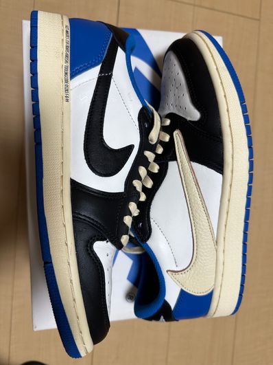 Travis Scott × fragment design × Nike Air Jordan 1 Low OG SP "Military Blue"