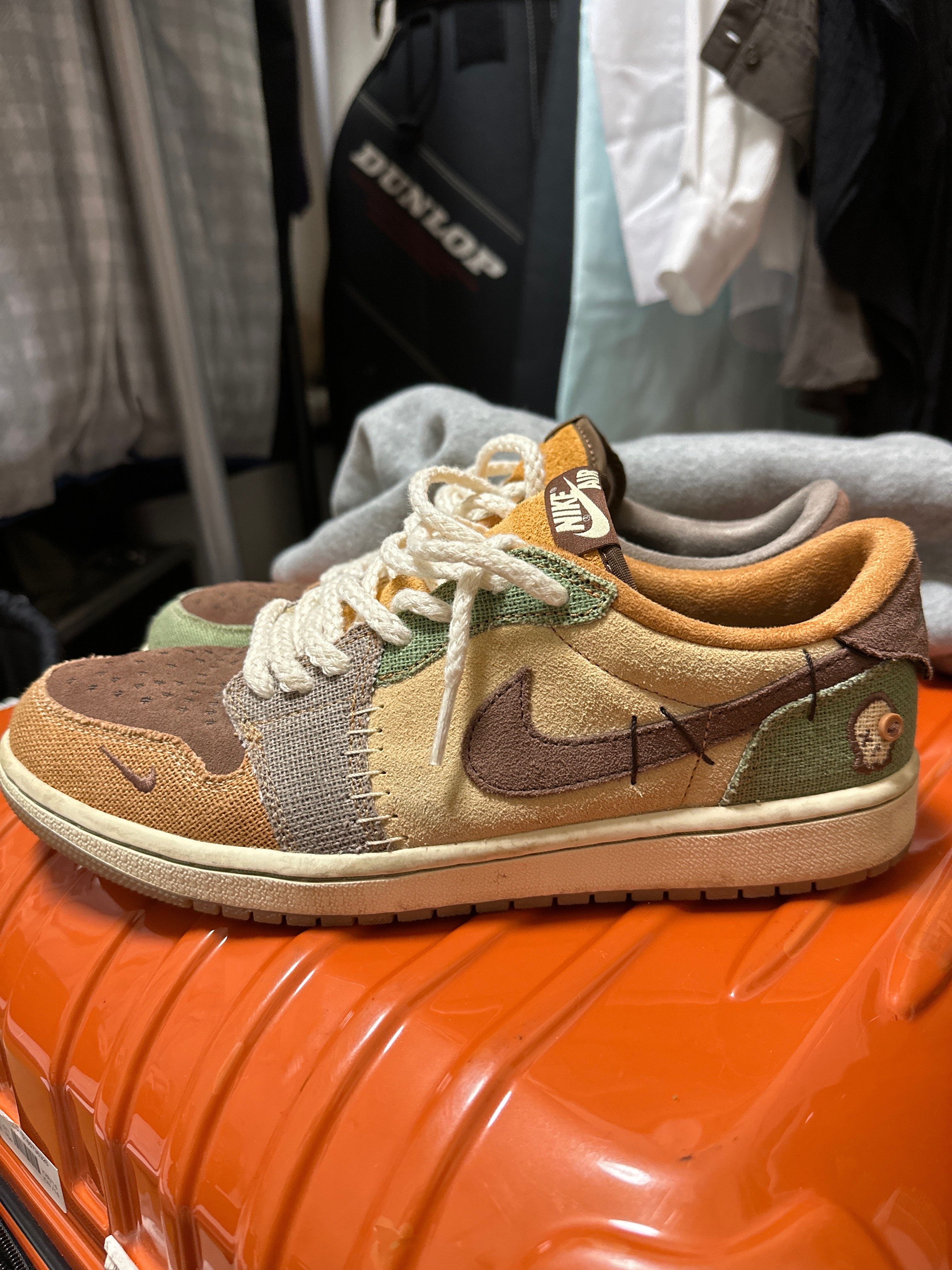 Zion Williamson × Nike Air Jordan 1 Low OG "Flax and Oil Green"