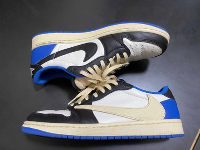 Travis Scott × fragment design × Nike Air Jordan 1 Low OG SP "Military Blue"