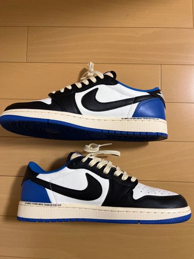 Travis Scott × fragment design × Nike Air Jordan 1 Low OG SP "Military Blue"
