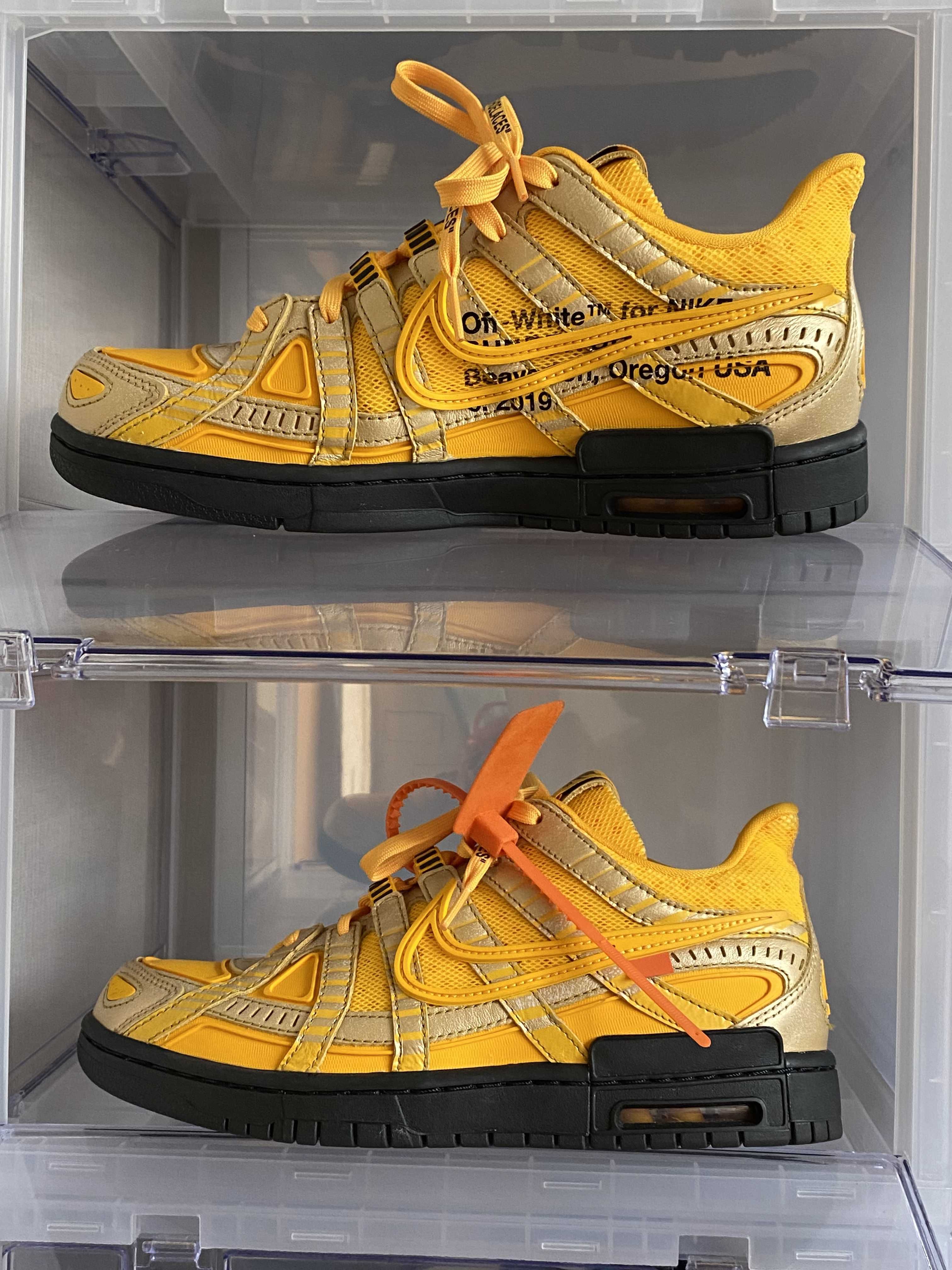 Off-White × Nike Air Rubber Dunk "University Gold" 