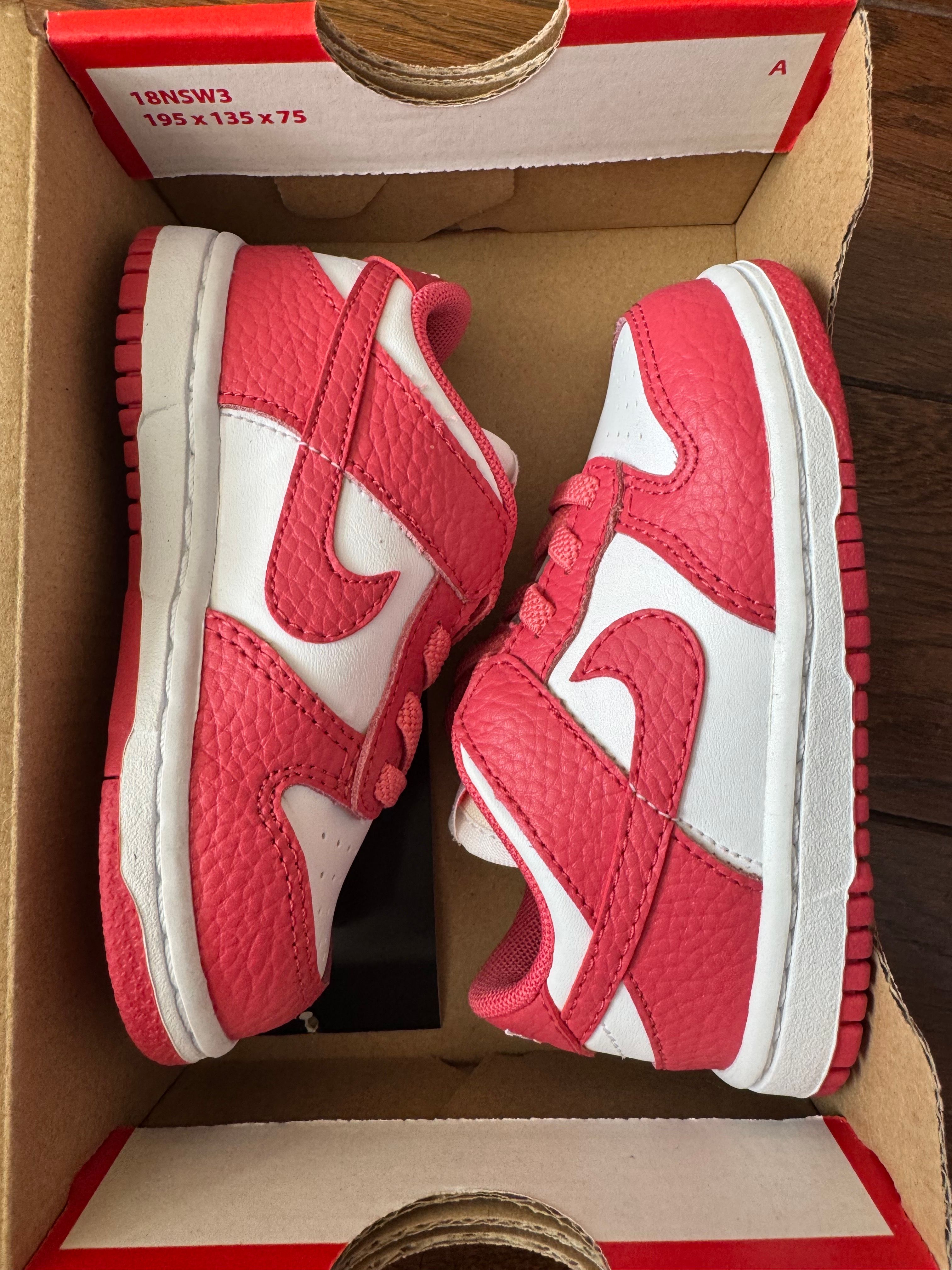 Nike TD Dunk Low "White/Gypsy Rose"