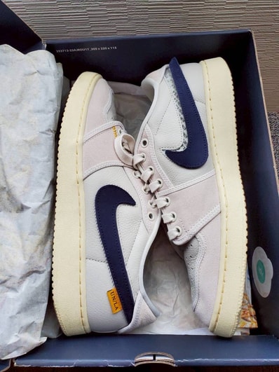 UNION × Nike Air Jordan 1 Low KO "Sail Leather"