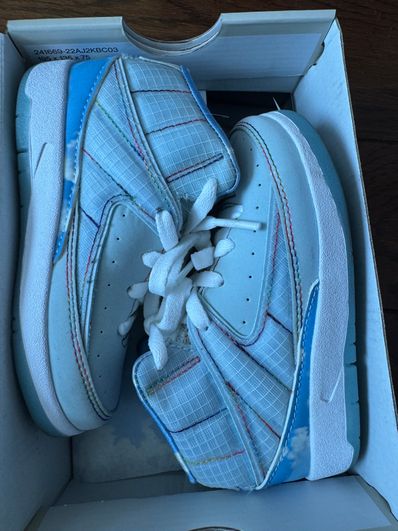 J Balvin × Nike TD Air Jordan 2 Retro SP "Celestine Blue/White/Multi Color"