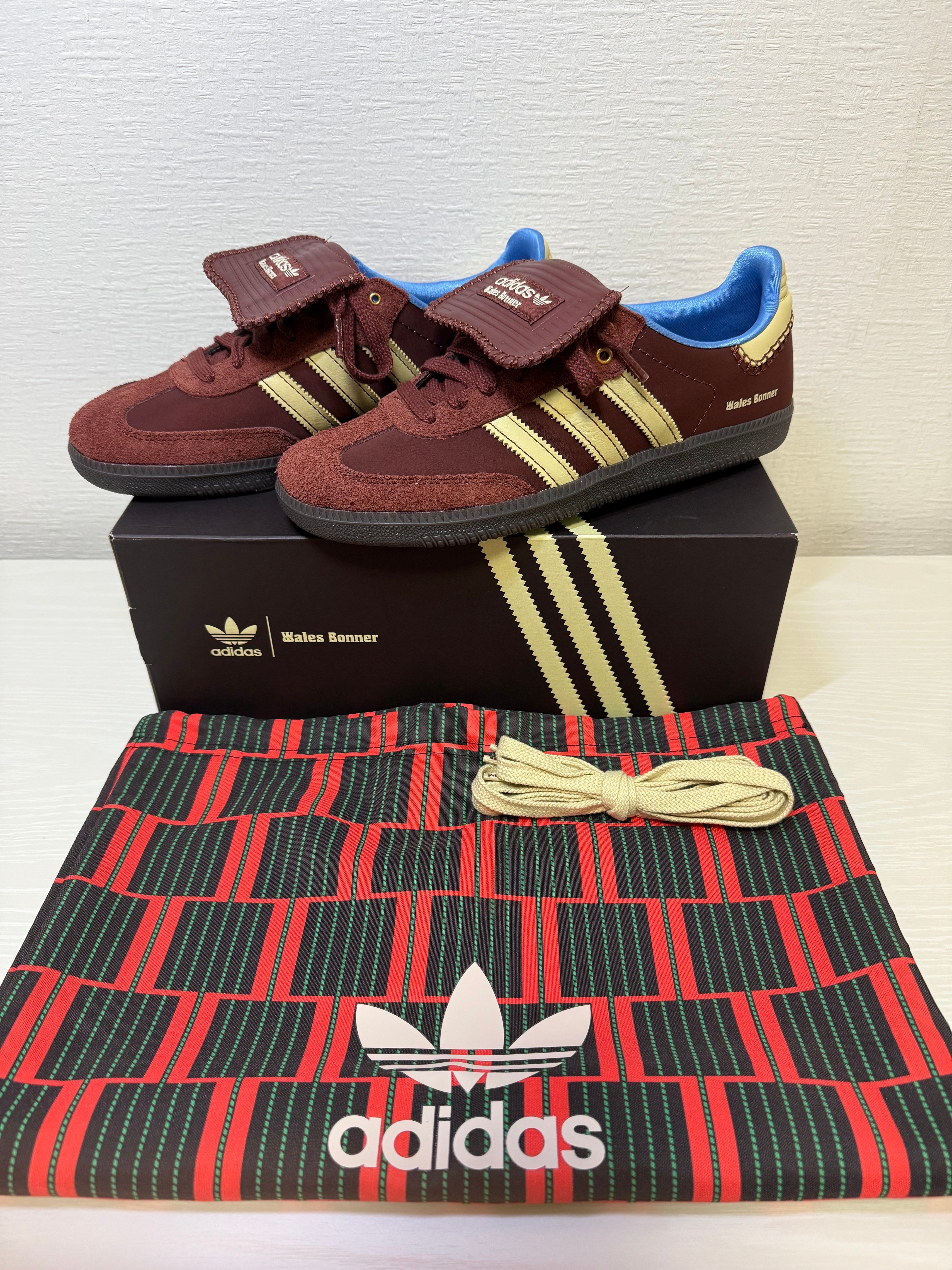 Wales Bonner × adidas Samba Nylon Low "Fox Brown/Sandy Beige/Lucky Blue"