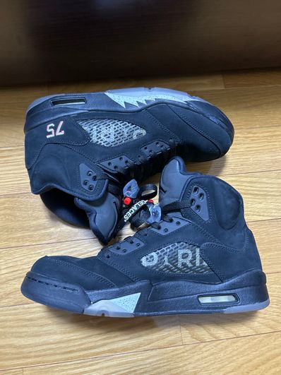 NIKE AIR JORDAN 5 PARIS SAINT-GERMAIN BLACK/CEMENT GREY