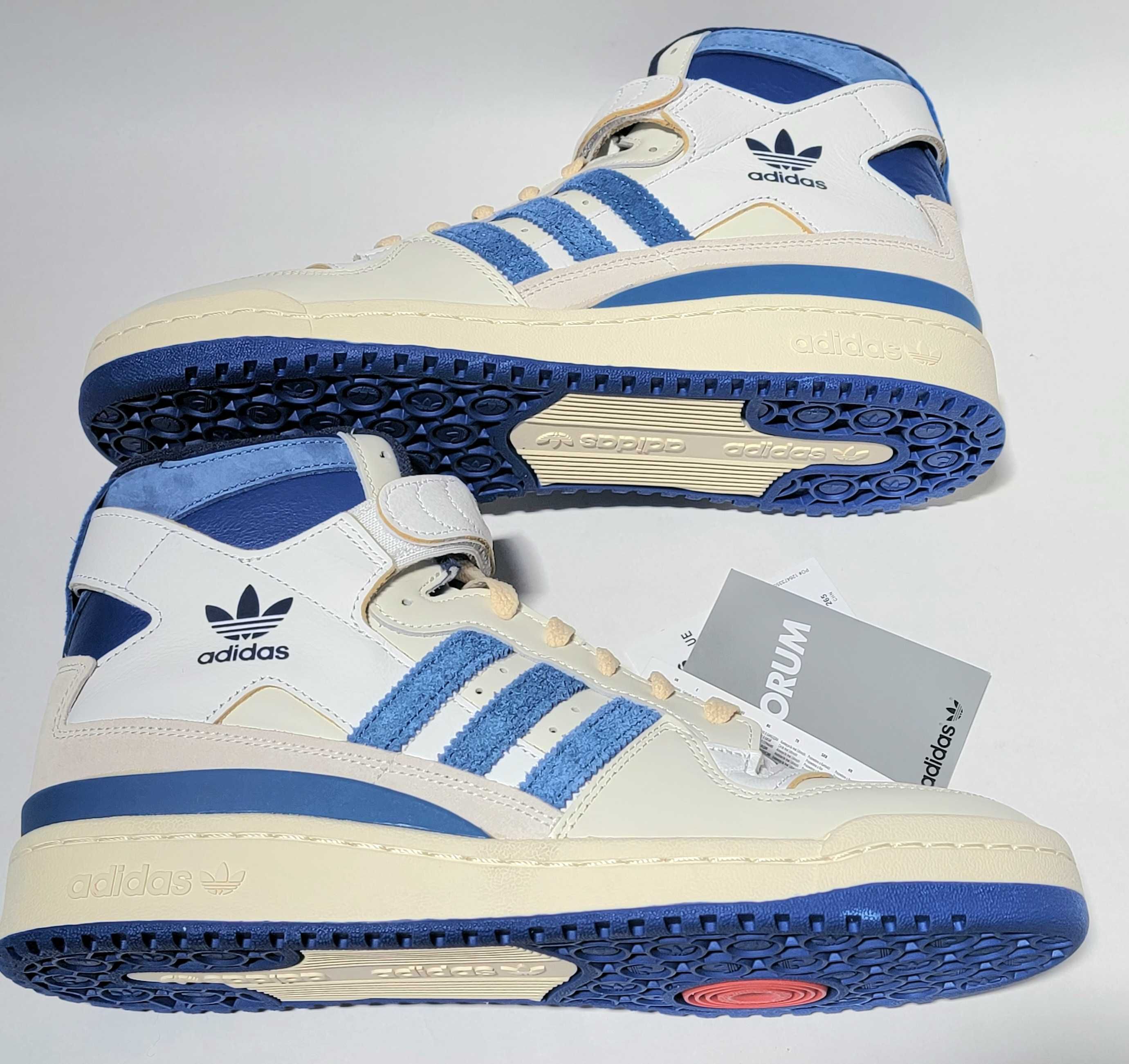 adidas Forum 84 High Blue Thread "Off White-Bright Blue/Footwear White"