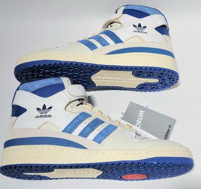 adidas Forum 84 High Blue Thread "Off White-Bright Blue/Footwear White"