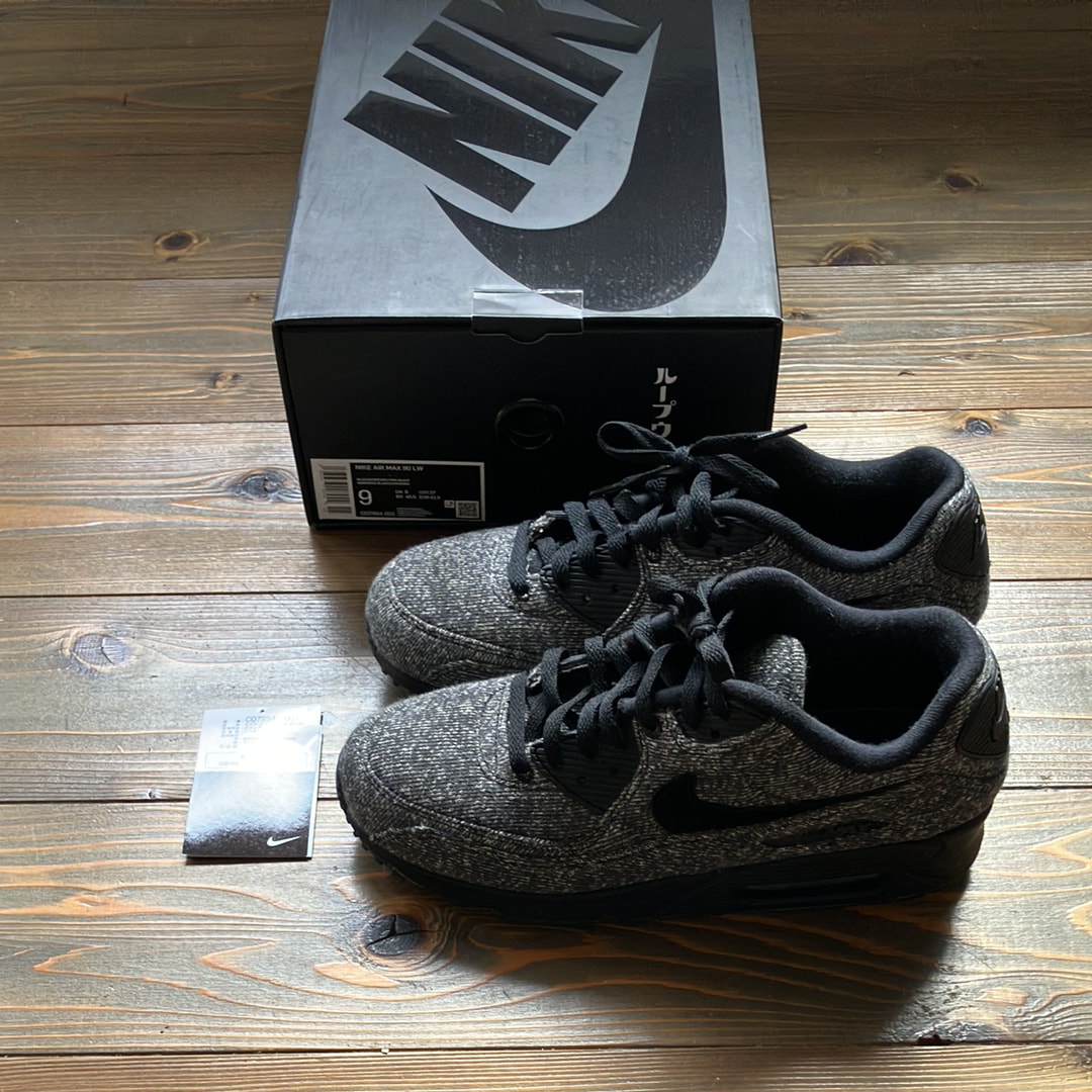 LOOPWHEELER × Nike Air Max 90 "Grey/Black"