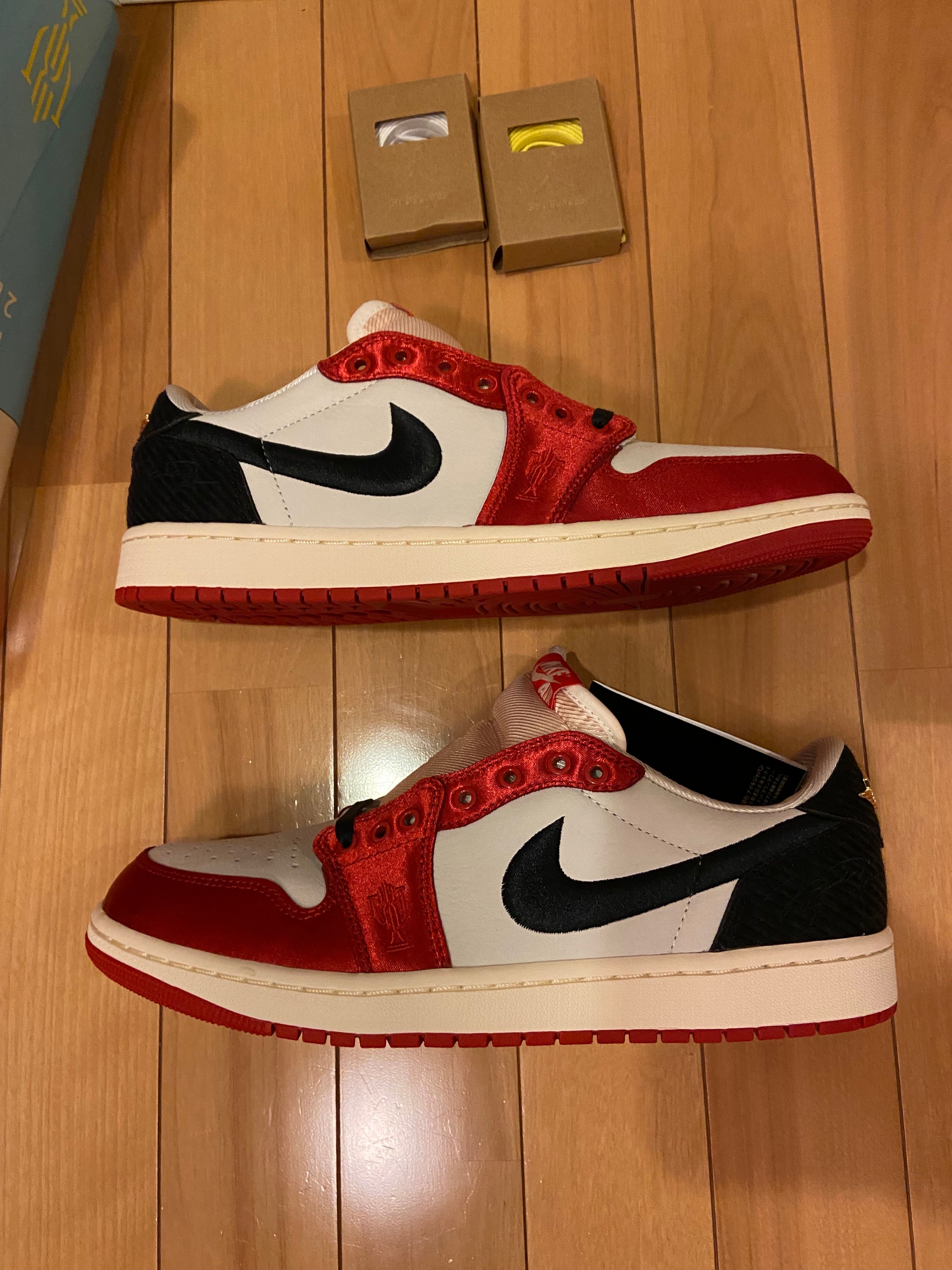 Trophy Room × Nike Air Jordan 1 Low OG "Sail and Varsity Red"