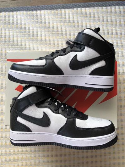 Stussy × Nike Air Force 1 Mid "Black and Light Bone"