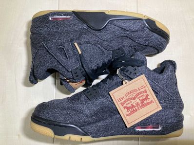 LEVI’S × NIKE GS AIR JORDAN 4 BG "BLACK DENIM"(タグ:LEVIS®)