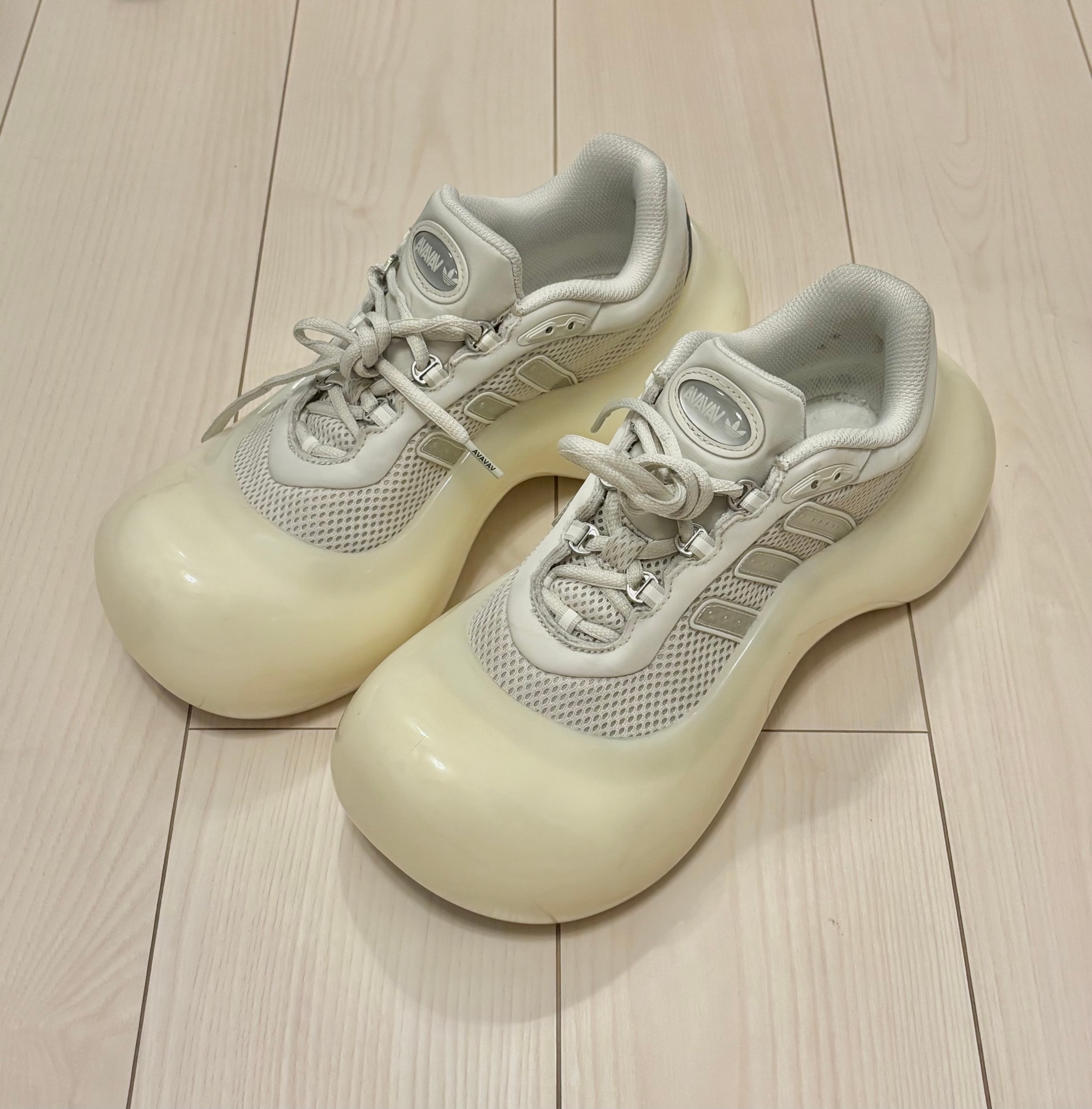 Avavav × adidas Women's Moonrubber Megaride "Off White/Silver Metallic/Chalk White"