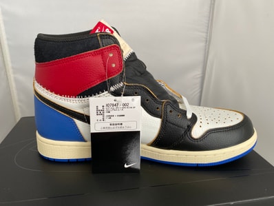 fragment design × UNION × Nike Air Jordan 1 High OG "Black/Varsity Red"