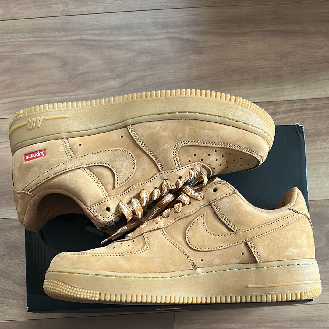Supreme × Nike Air Force 1 Low "Flax/Wheat"