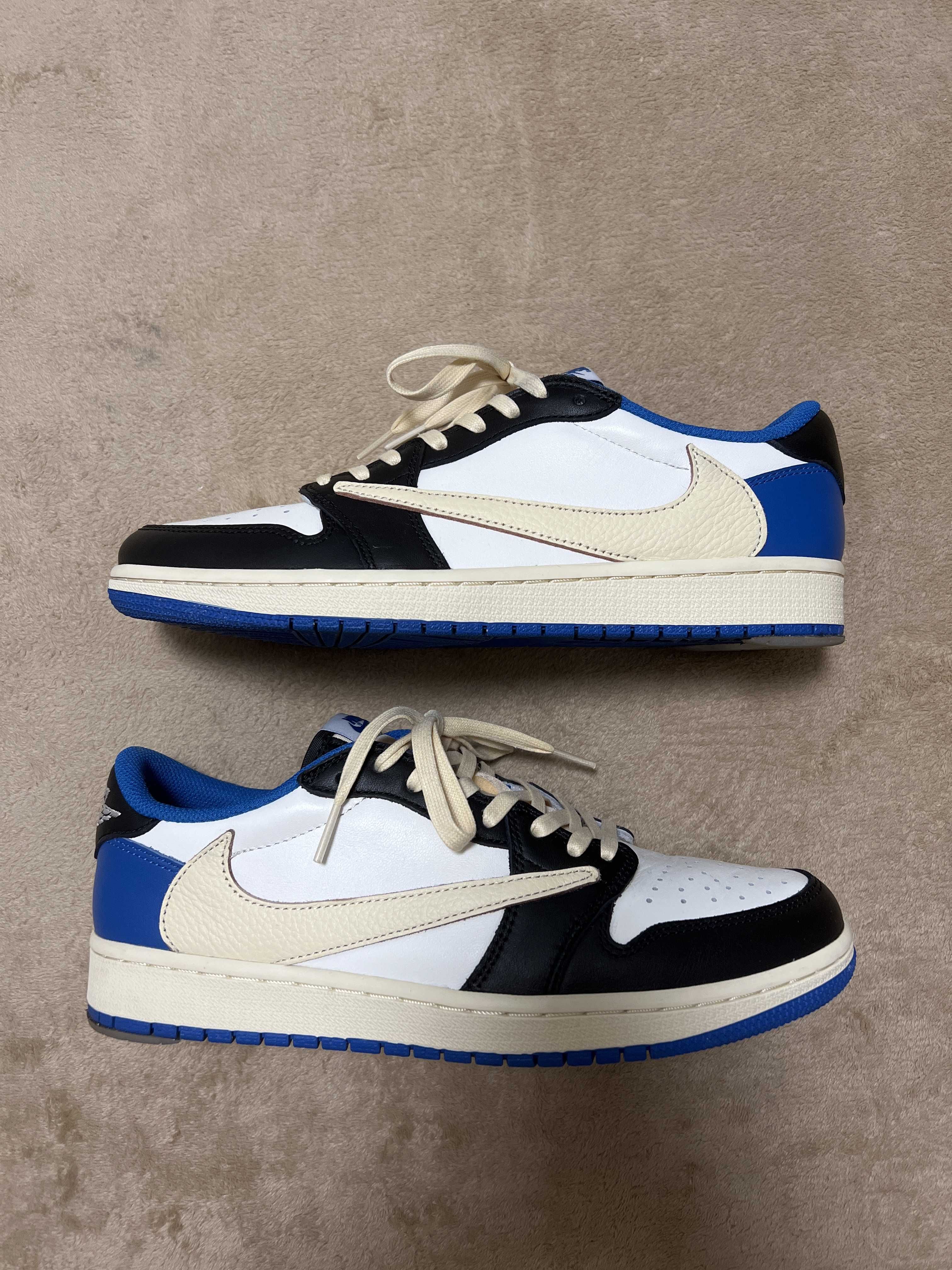 Travis Scott × fragment design × Nike Air Jordan 1 Low OG SP "Military Blue"