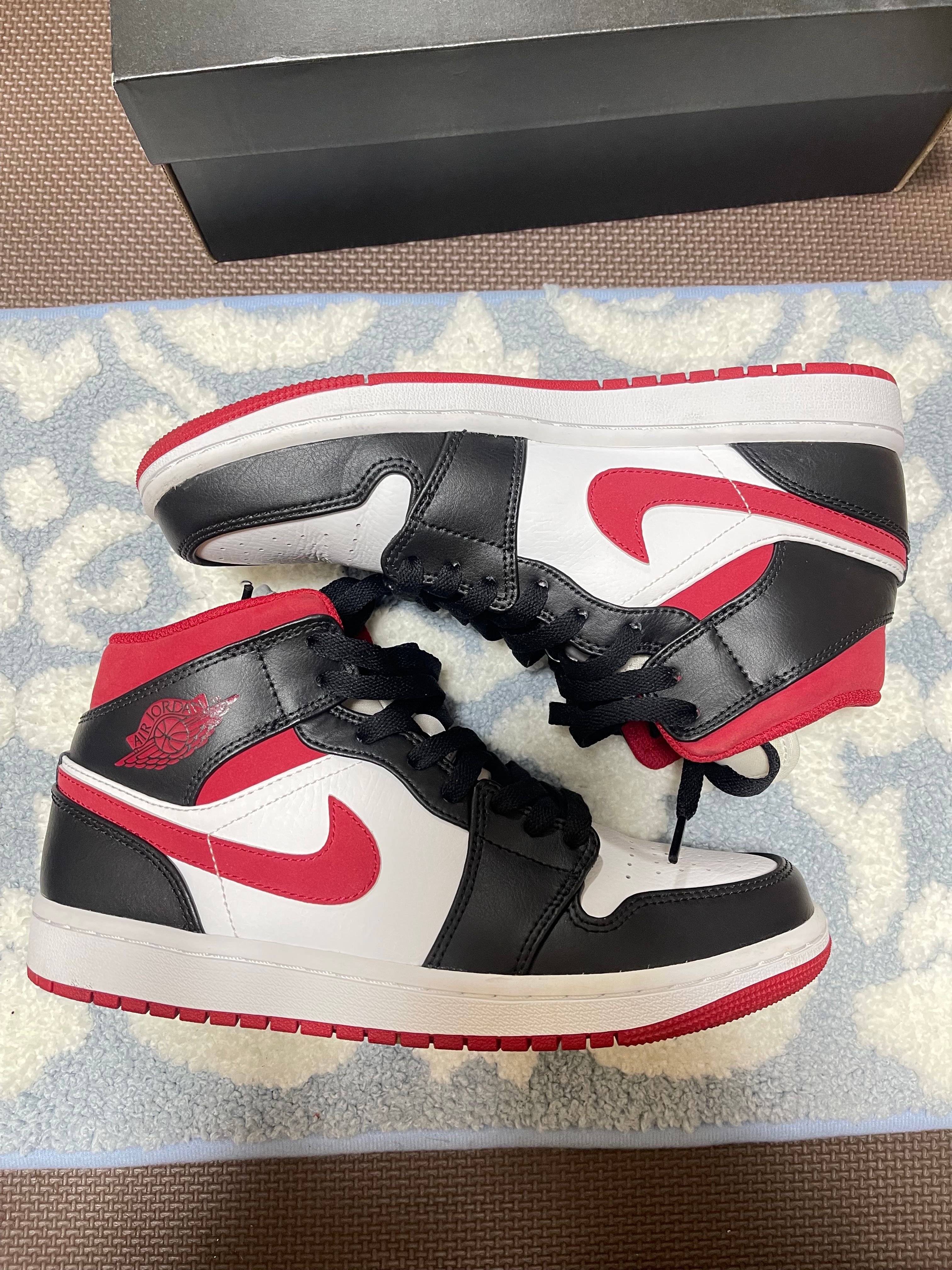 Nike Air Jordan 1 Mid "White/Gym Red Black"