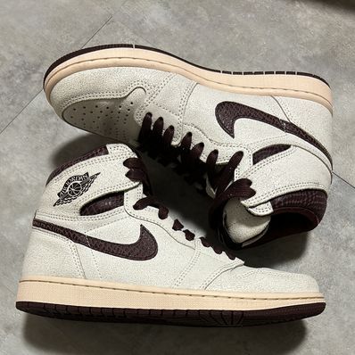 A Ma Maniere × Nike Air Jordan 1 Retro High OG "Sail and Burgundy"