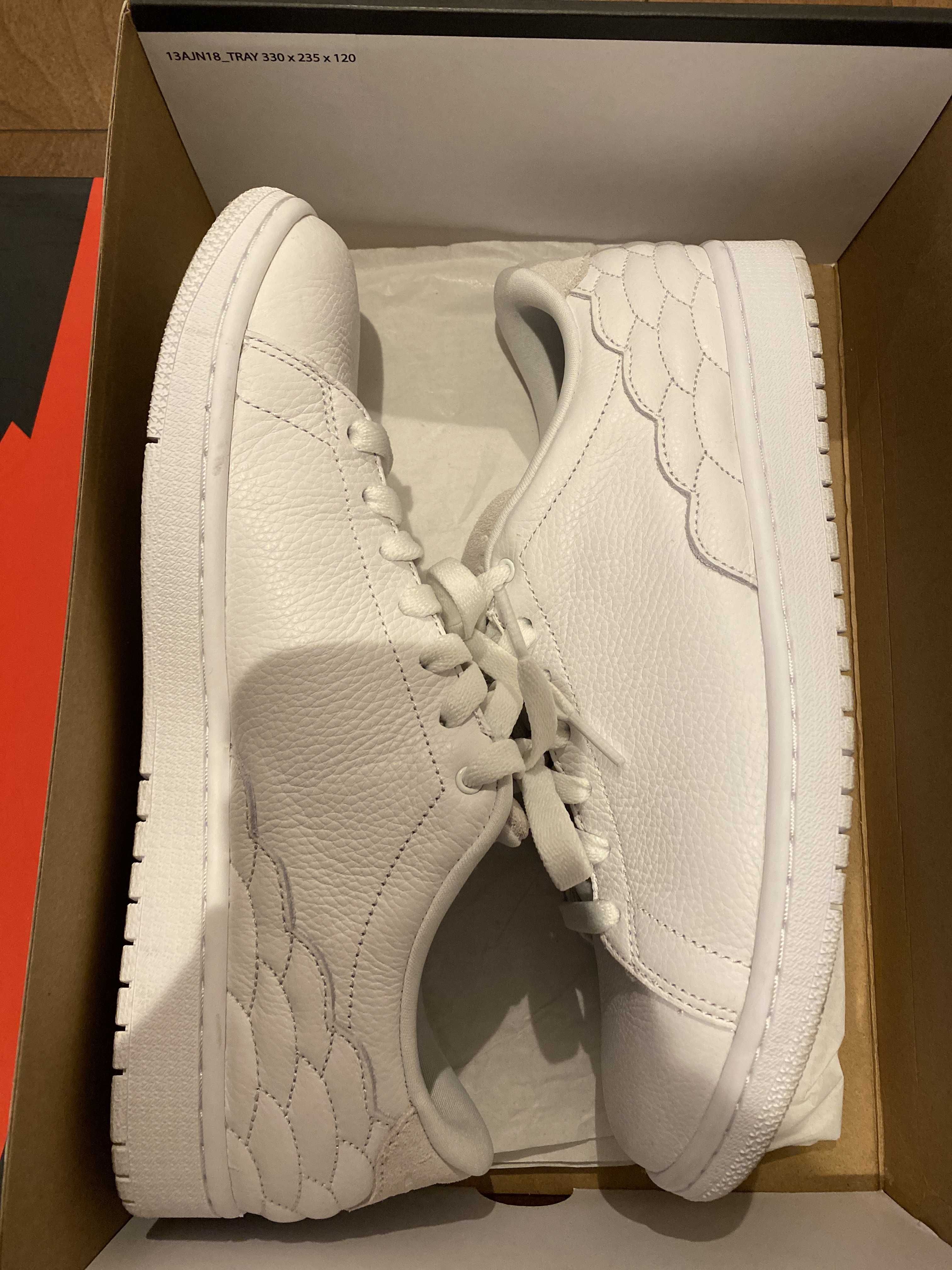 Nike Air Jordan 1 Low Centre Court "White On White"