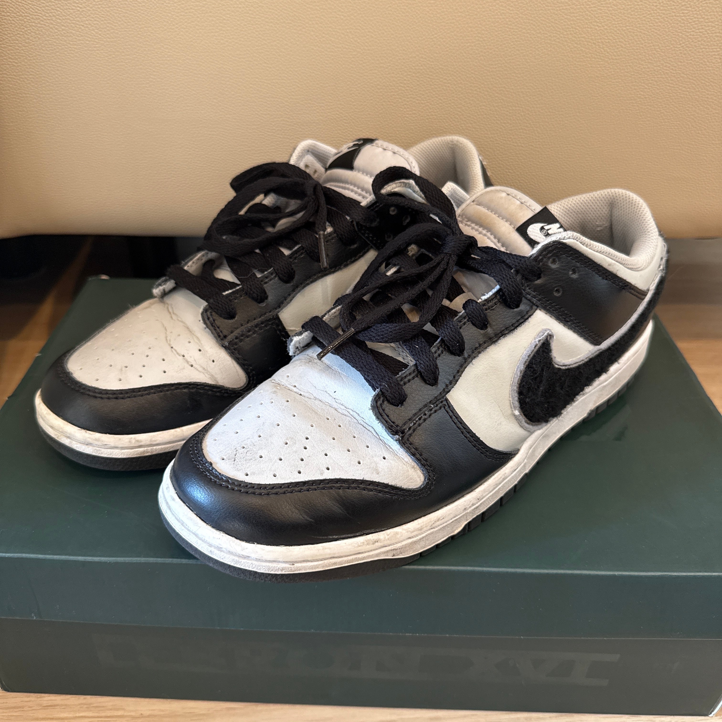 Nike Dunk Low Retro Chenille Swoosh "Black Grey"