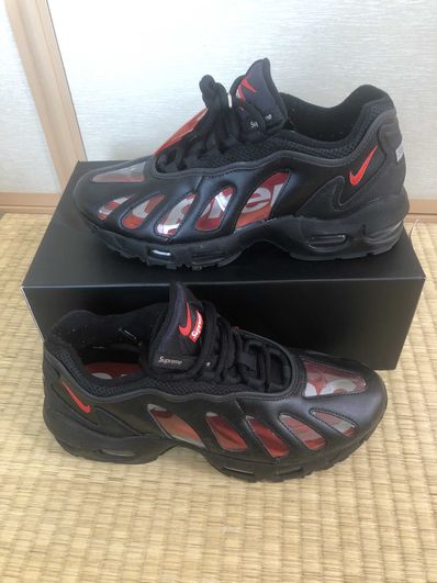 Supreme × Nike Air Max 96 "Black/Speed Red/Clear"