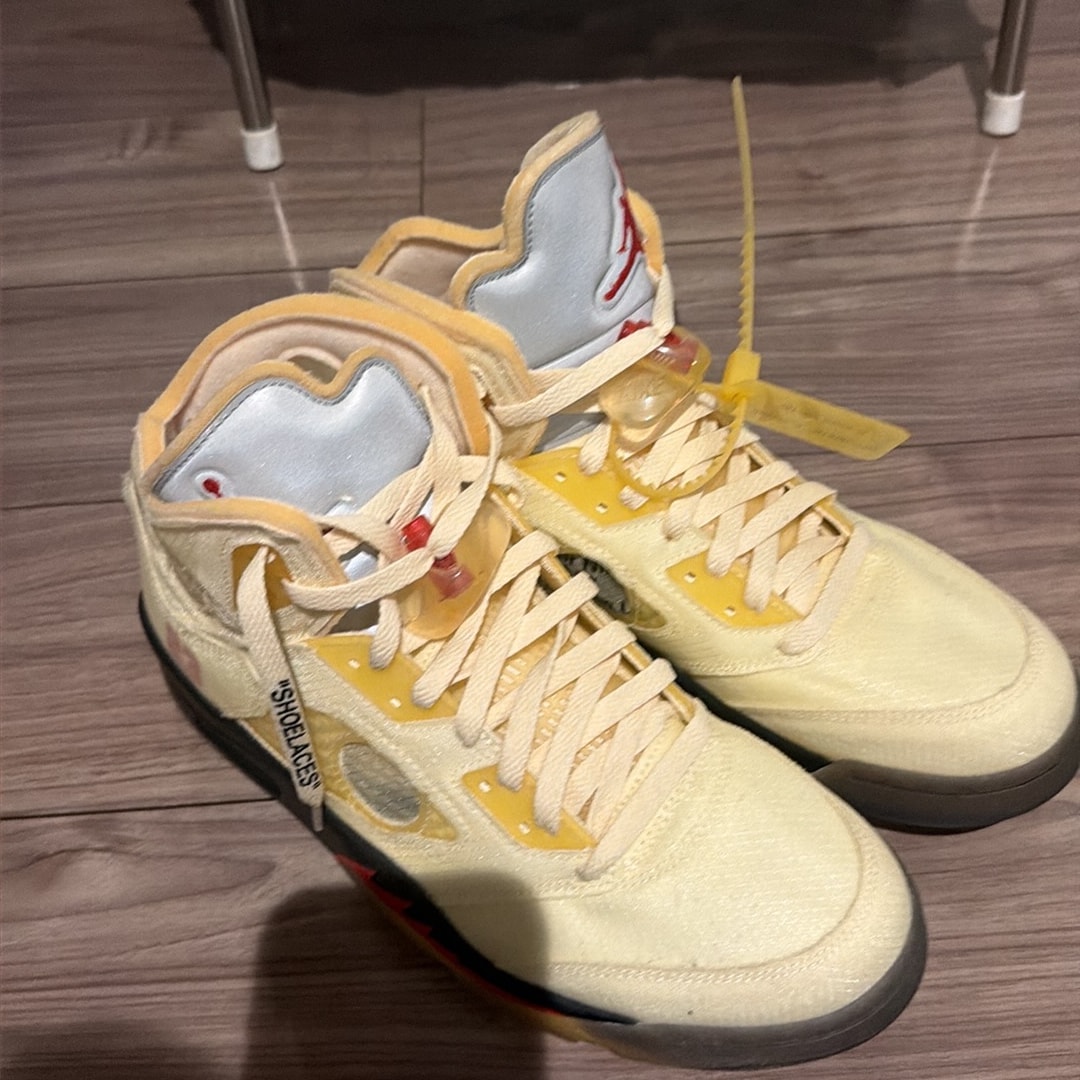 Off-White × Nike Air Jordan 5 "Sail"  