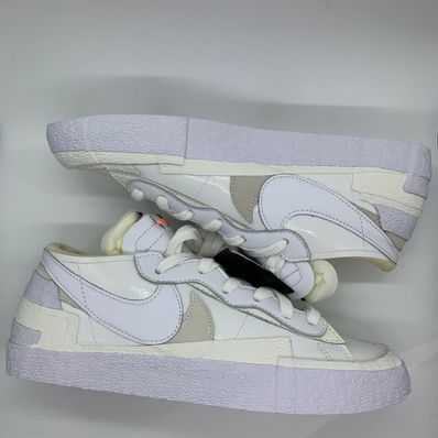 sacai × Nike Blazer Low "White Patent Leather"