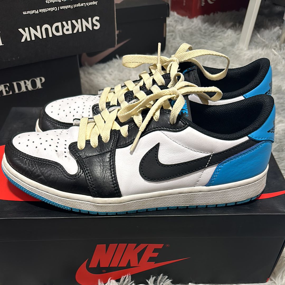 Nike Air Jordan 1 Low OG "Black and Dark Powder Blue/UNC"