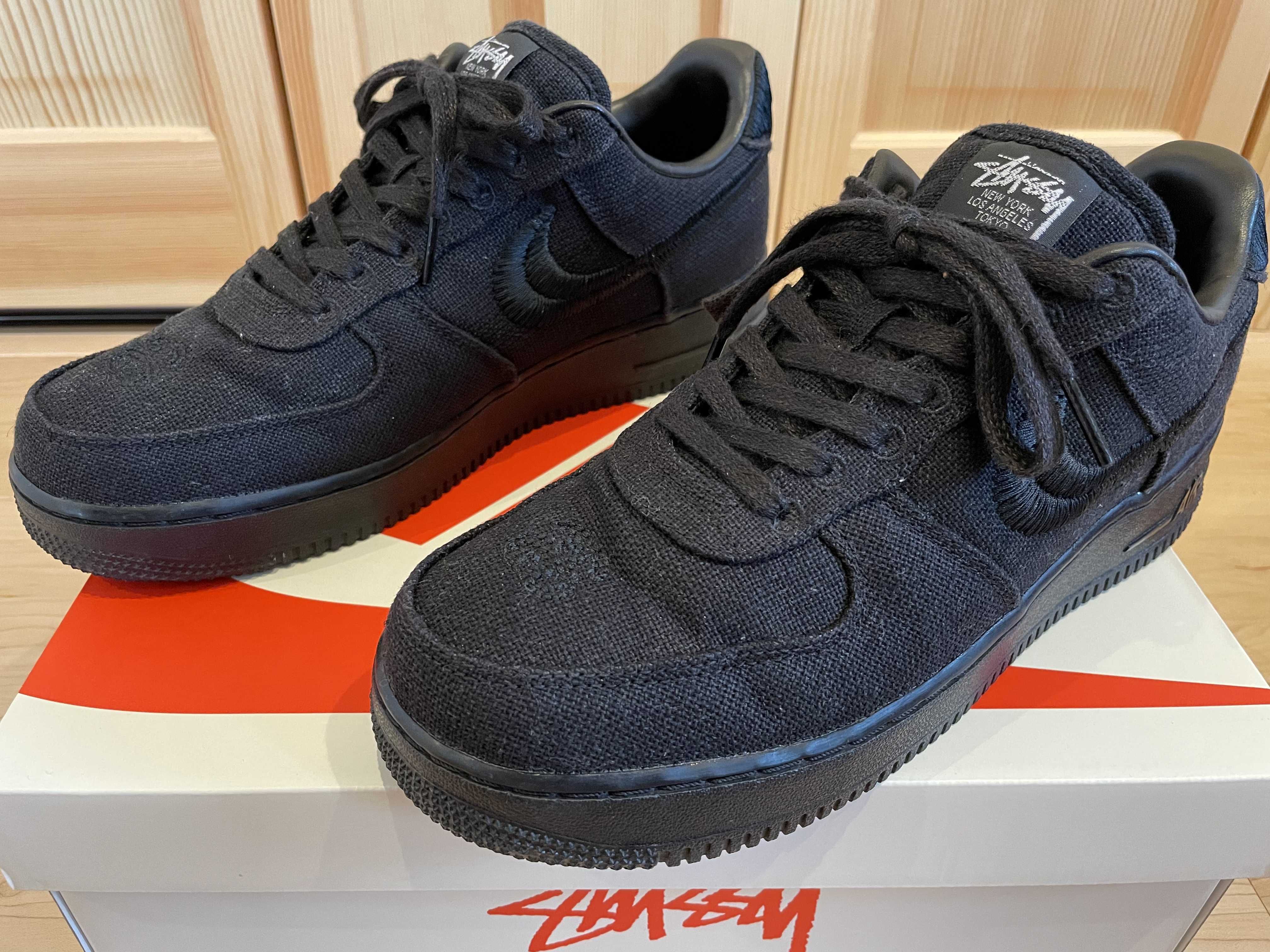 Stussy × Nike Air Force 1 Low "Triple Black"