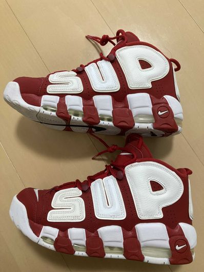 Supreme × Nike Air More Uptempo "White/Red"