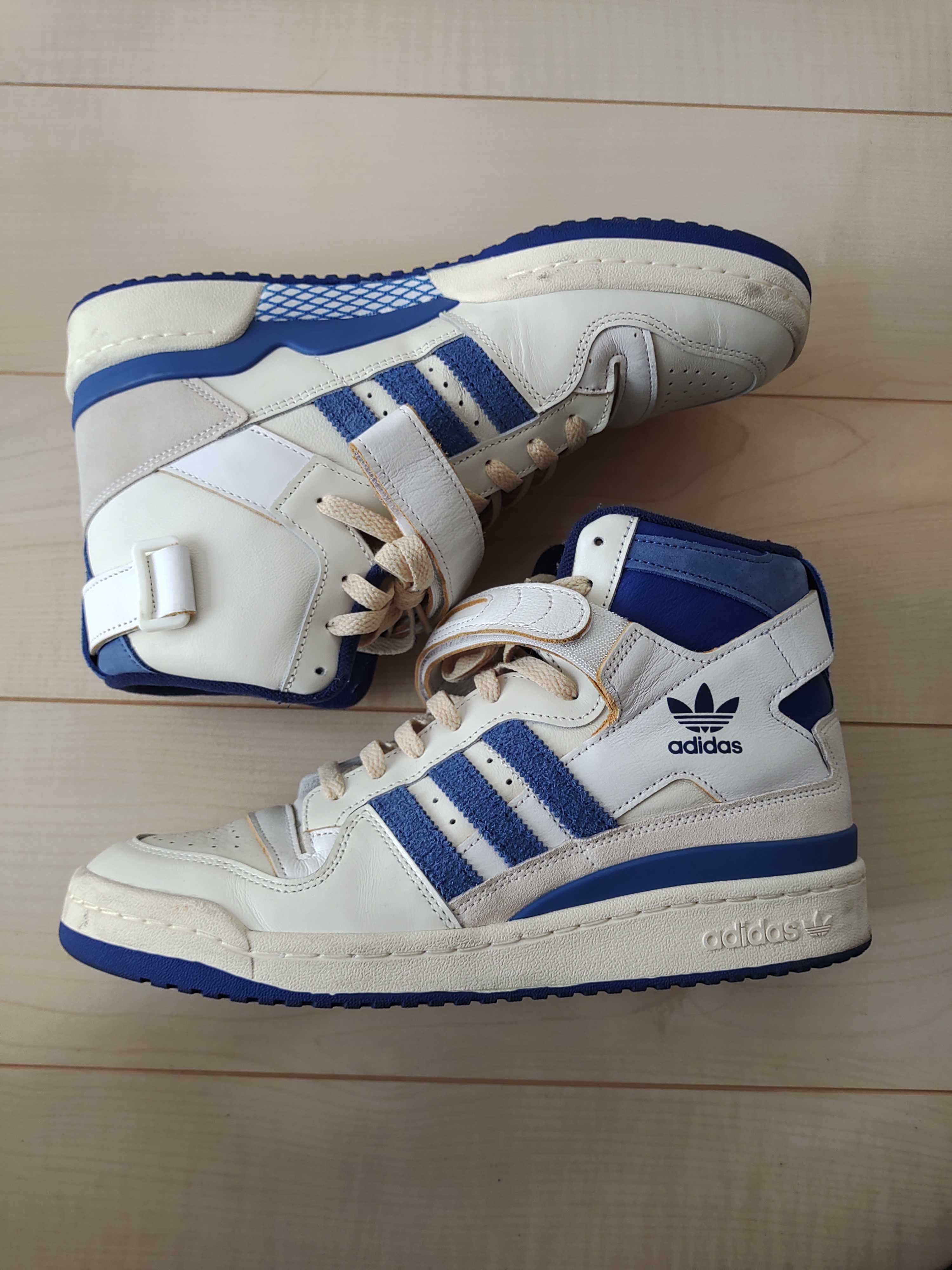 adidas Forum 84 High Blue Thread "Off White-Bright Blue/Footwear White"