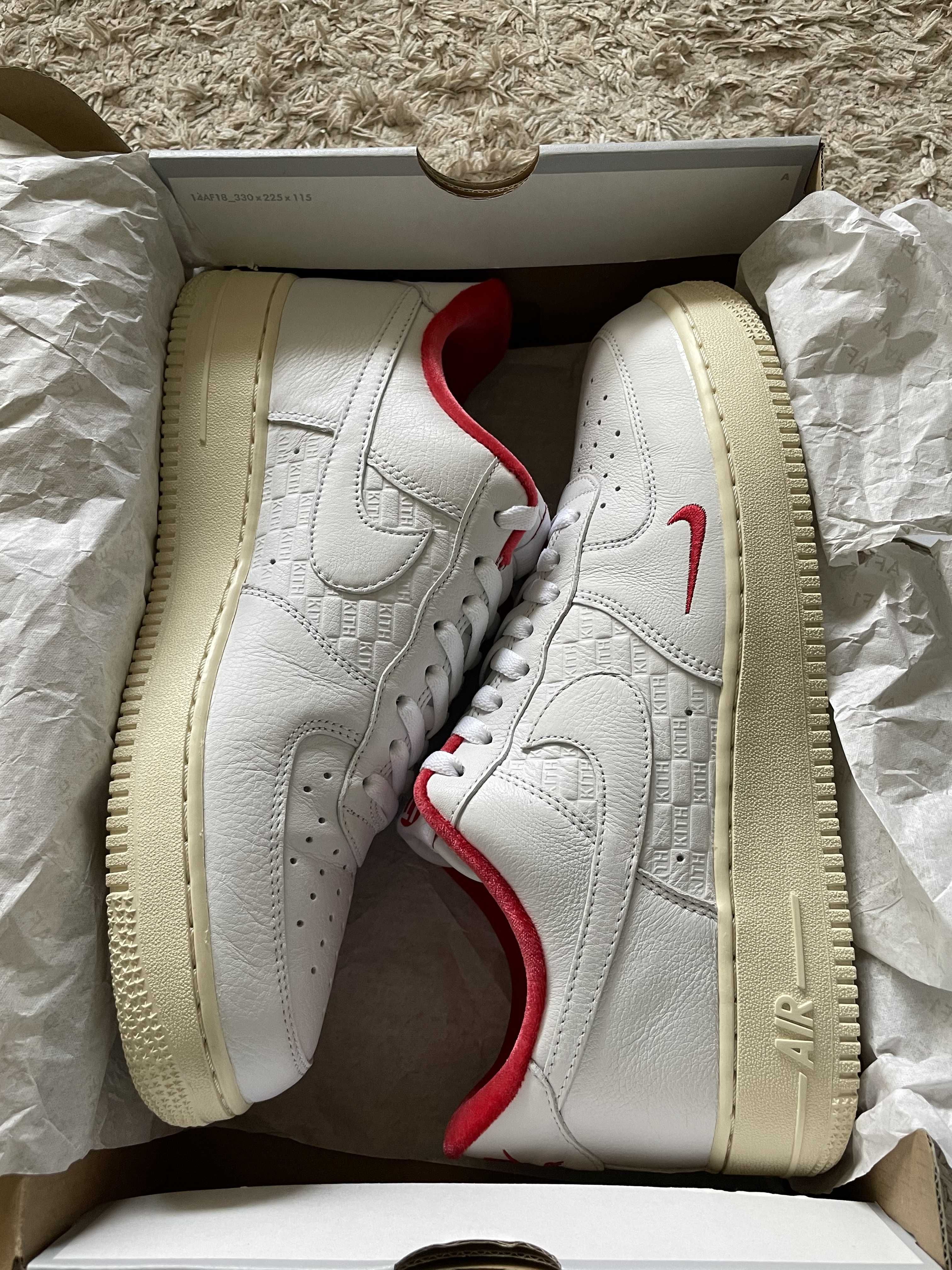 KITH × Nike Air Force 1 Low "White/Red"